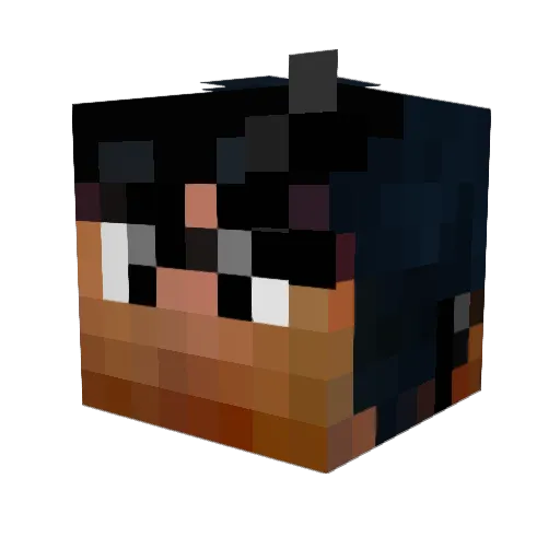 shu_syu Minecraft avatar head, 3D render