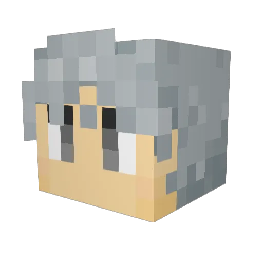 shu_u Minecraft avatar head, 3D render