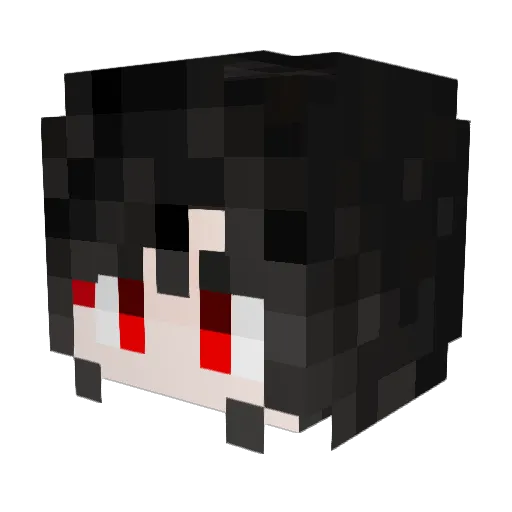shuangze Minecraft avatar head, 3D render