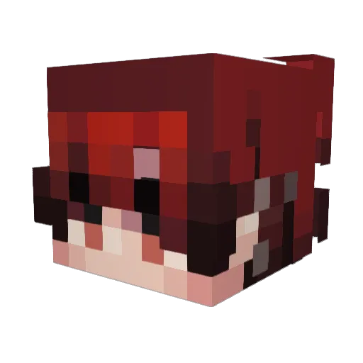 shuawty Minecraft avatar head, 3D render