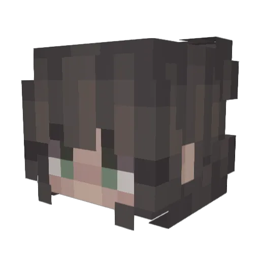 shubz Minecraft avatar head, 3D render