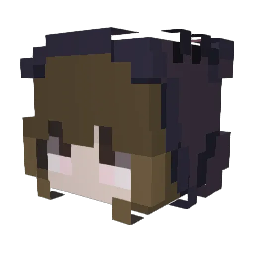 shucrafts Minecraft avatar head, 3D render