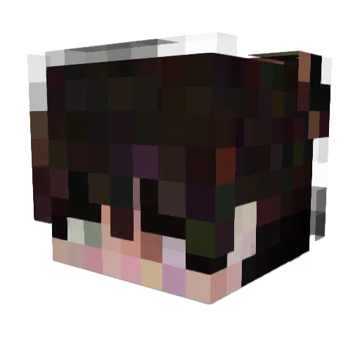 shuffle23LP Minecraft avatar head, 3D render