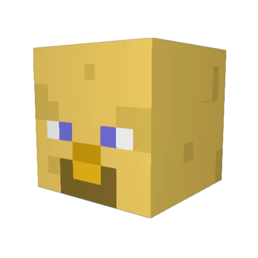 shuffle86 Minecraft avatar head, 3D render