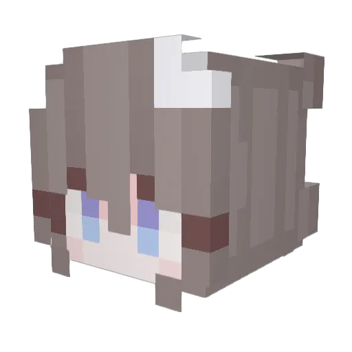 shufflenglitch Minecraft avatar head, 3D render