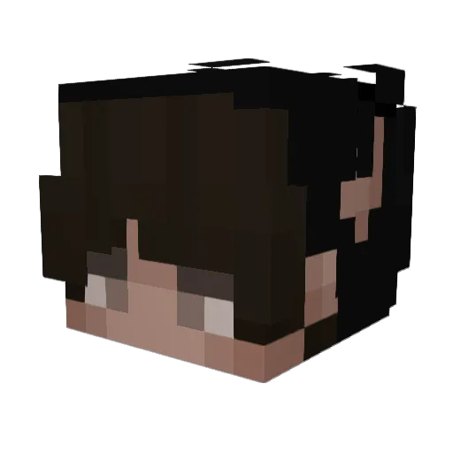 shuk Minecraft avatar head, 3D render