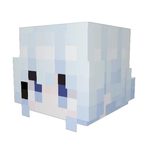shulng Minecraft avatar head, 3D render