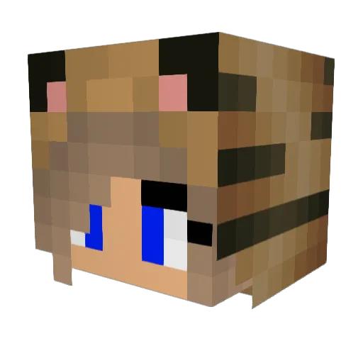 shumeng Minecraft avatar head, 3D render
