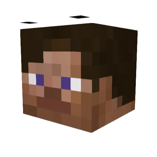 shumqueen Minecraft avatar head, 3D render