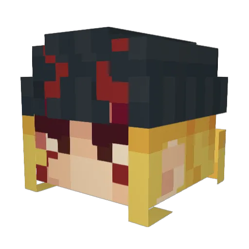 shun57007 Minecraft avatar head, 3D render