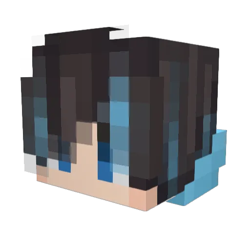shun_1 Minecraft avatar head, 3D render