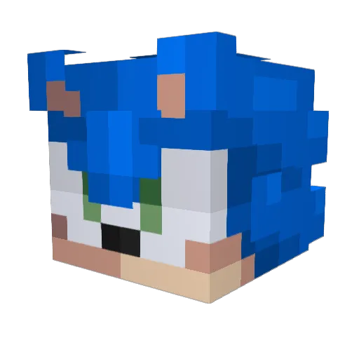 shunpic Minecraft avatar head, 3D render