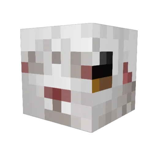 shunyaks Minecraft avatar head, 3D render