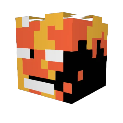 shupDX Minecraft avatar head, 3D render