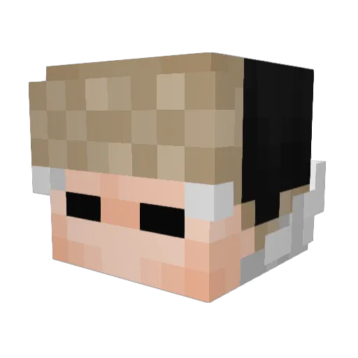 shur_angle Minecraft avatar head, 3D render