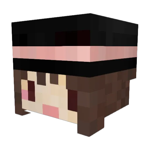 shuri_K Minecraft avatar head, 3D render