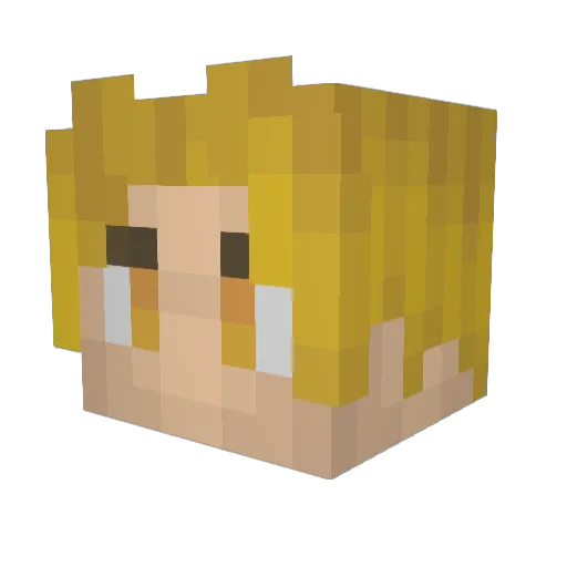 shurymine Minecraft avatar head, 3D render
