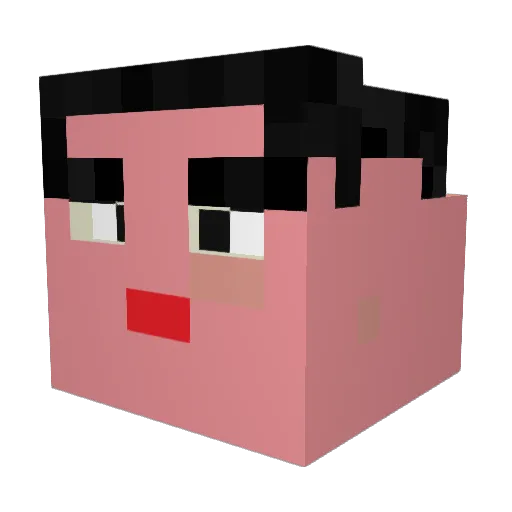 shusha08 Minecraft avatar head, 3D render
