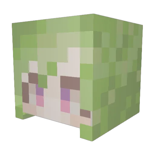 shushm Minecraft avatar head, 3D render