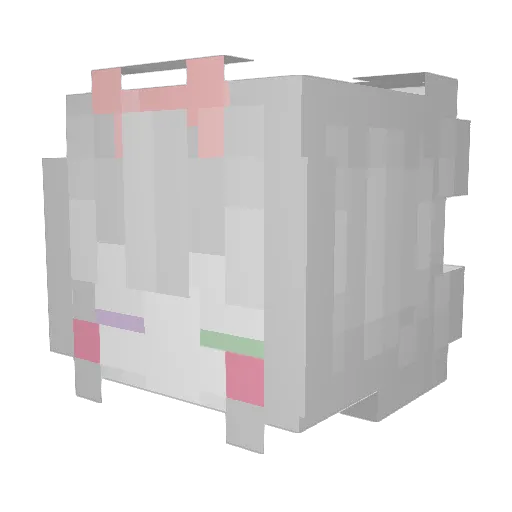 shuszi Minecraft avatar head, 3D render