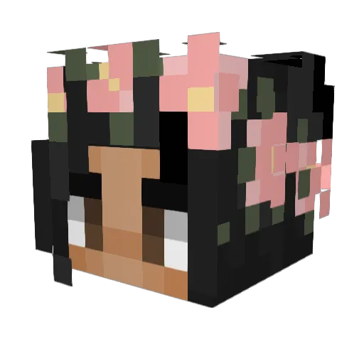 shutupkomo Minecraft avatar head, 3D render