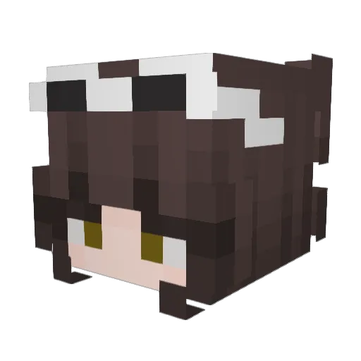 shutupmeg Minecraft avatar head, 3D render