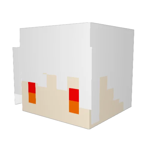 shuu7 Minecraft avatar head, 3D render