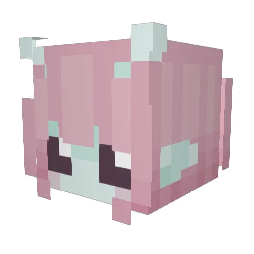 shuuatical Minecraft avatar head, 3D render