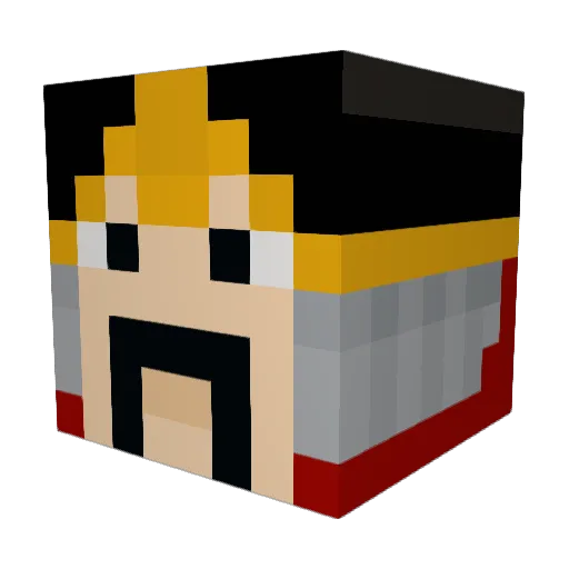 shuuushhh Minecraft avatar head, 3D render