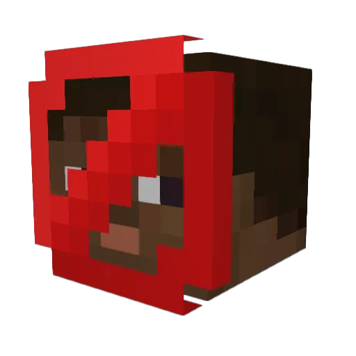 shuvs Minecraft avatar head, 3D render
