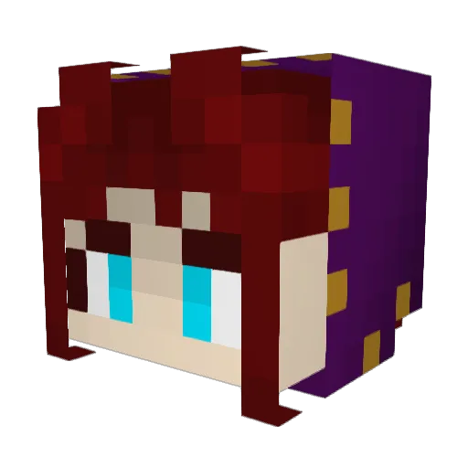 shuwu1 Minecraft avatar head, 3D render