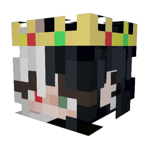 shwapi Minecraft avatar head, 3D render