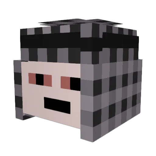 shwkvs Minecraft avatar head, 3D render