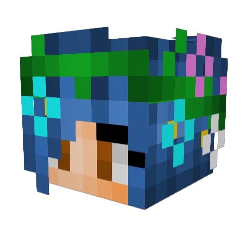 shxblr Minecraft avatar head, 3D render