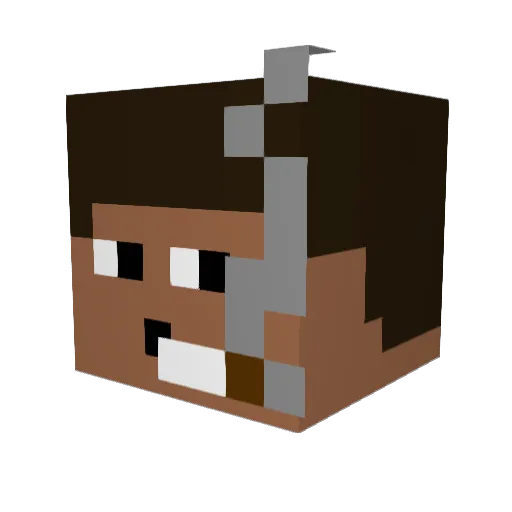 shxheer Minecraft avatar head, 3D render