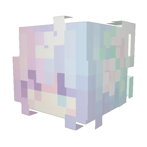 shy_go Minecraft avatar head, 3D render