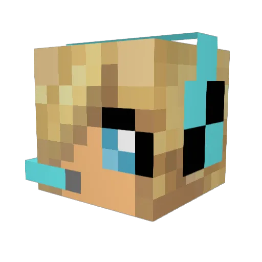 shya12 Minecraft avatar head, 3D render