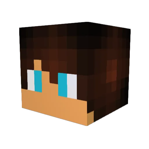 shycago Minecraft avatar head, 3D render