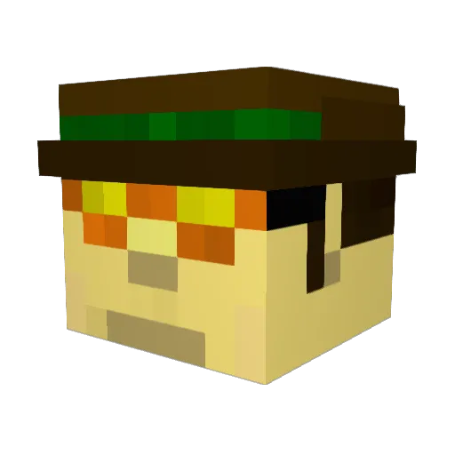 shyguy_02 Minecraft avatar head, 3D render