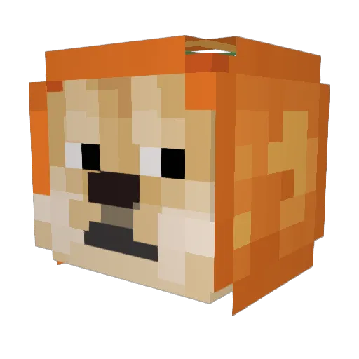 shykiim Minecraft avatar head, 3D render