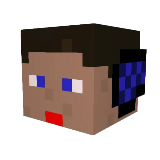 shyuku Minecraft avatar head, 3D render