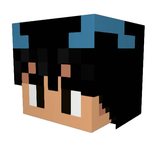 shyzia Minecraft avatar head, 3D render