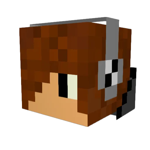 siLver_02 Minecraft avatar head, 3D render