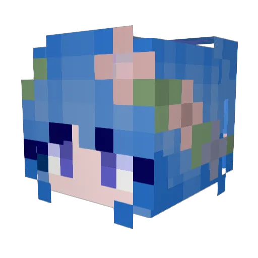 si_ji_dou Minecraft avatar head, 3D render