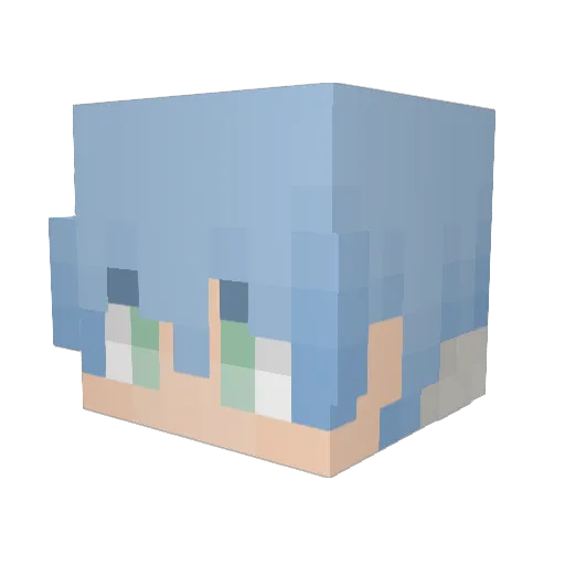 si_ni_ge Minecraft avatar head, 3D render