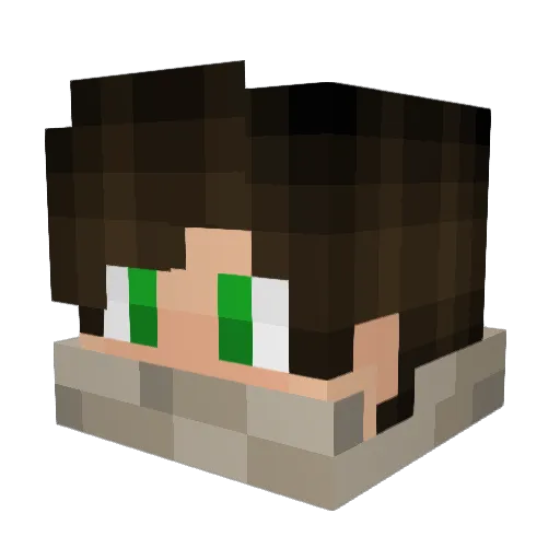 si_ti_20 Minecraft avatar head, 3D render