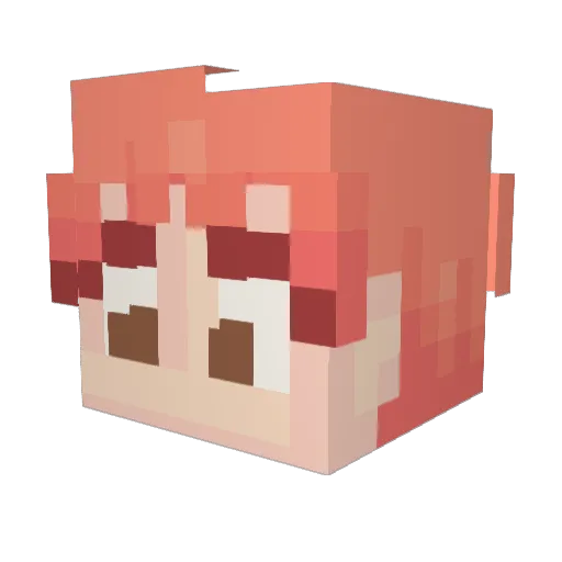 sia18 Minecraft avatar head, 3D render