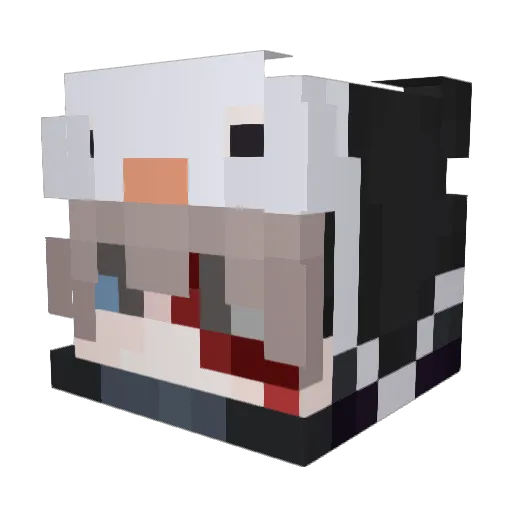 siahhhh Minecraft avatar head, 3D render