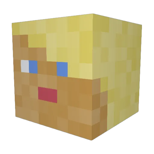 sian4 Minecraft avatar head, 3D render