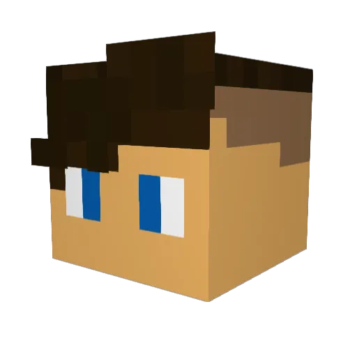 siant_07 Minecraft avatar head, 3D render
